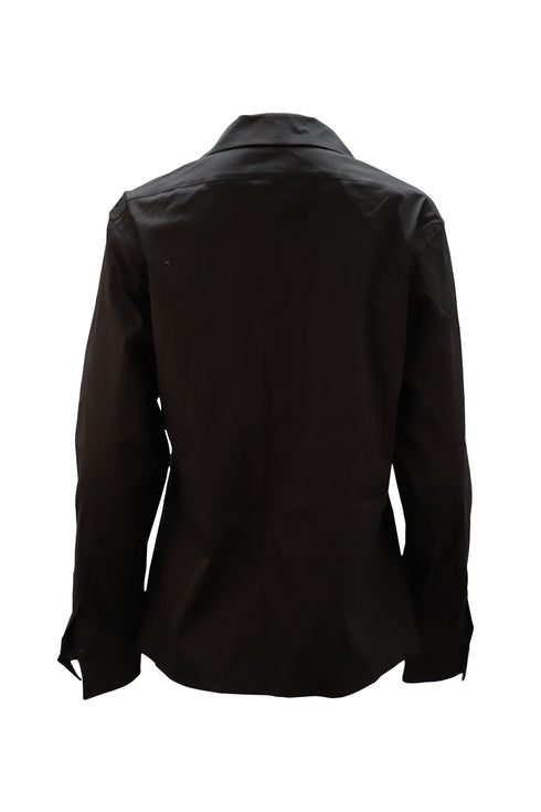Women's Jil Sander Button-down Shirt in Black Cotton