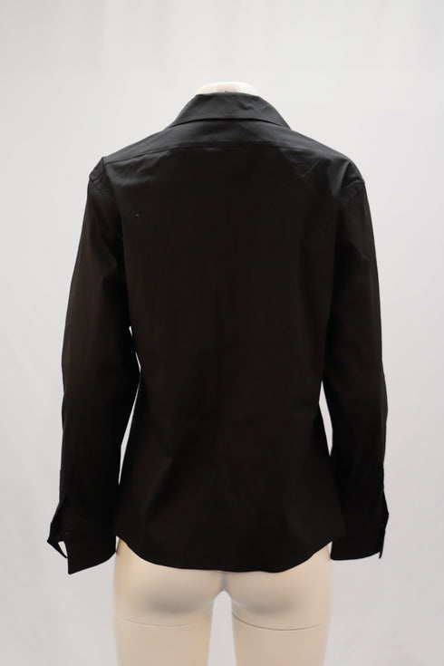 Women's Jil Sander Button-down Shirt in Black Cotton