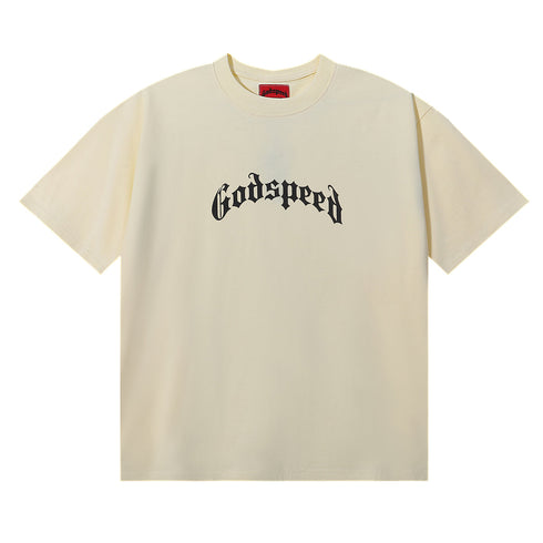 Godspeed T-shirts Skull Rose Clock Plate Double Yarn Cotton Casual Short Sleeve Men and Women