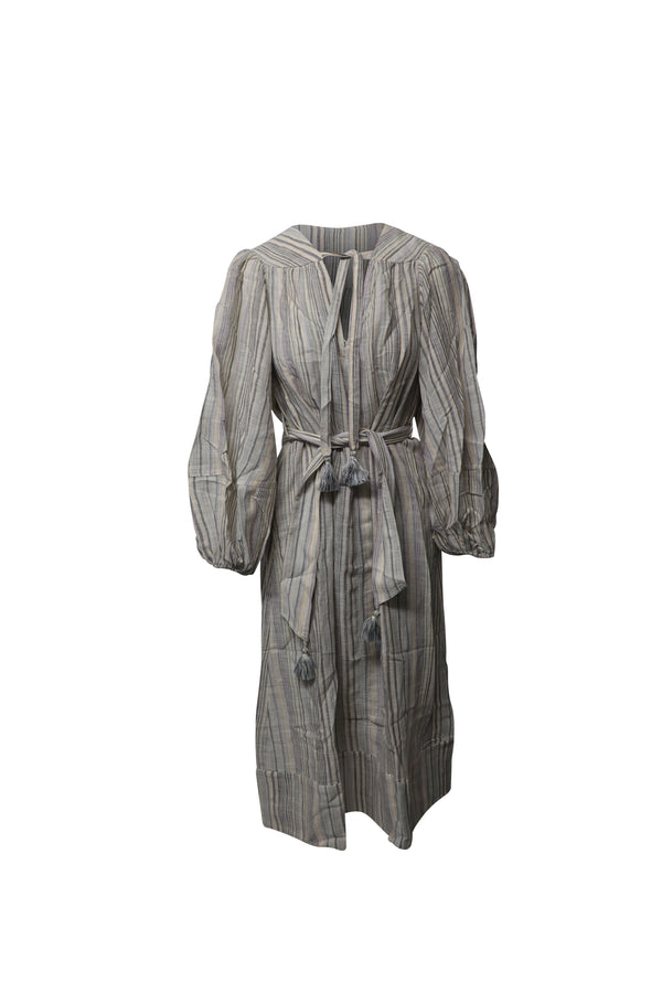 Women's Zimmermann Striped Tunic Long Dress in Multicolor Cotton