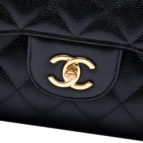 Classic Double Flap Bag Quilted Caviar Jumbo