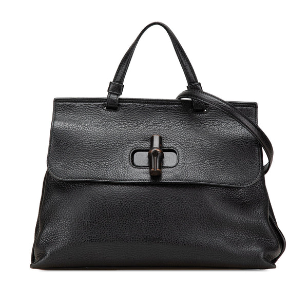 Bamboo Daily Top Handle Bag Leather Medium