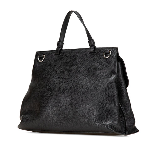 Bamboo Daily Top Handle Bag Leather Medium