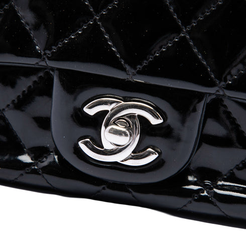 Square Classic Single Flap Bag Quilted Patent Mini