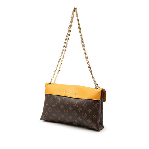 Pallas Chain Shoulder Bag Monogram Canvas and Calfskin