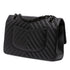So Black Classic Double Flap Bag Chevron Lambskin Medium