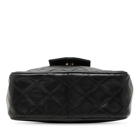 Vintage Front Pocket Camera Bag Quilted Leather Small