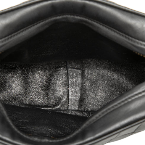 Vintage Front Pocket Camera Bag Quilted Leather Small