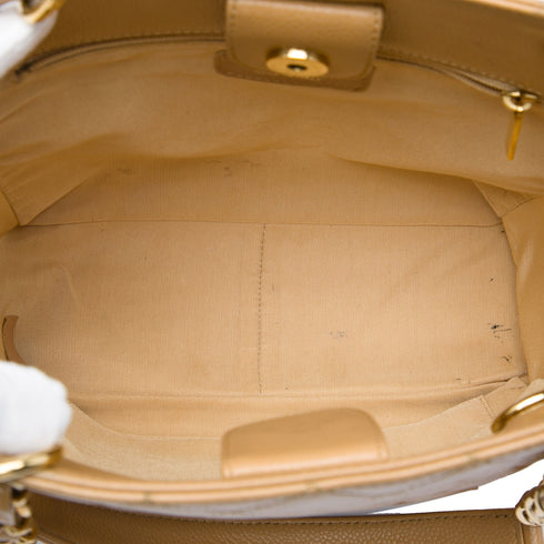 Petite Shopping Tote Quilted Caviar