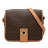 Vintage Saddle Flap Shoulder Bag Macadam Coated Canvas Small
