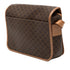 Vintage Saddle Flap Shoulder Bag Macadam Coated Canvas Small