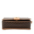Vintage Saddle Flap Shoulder Bag Macadam Coated Canvas Small
