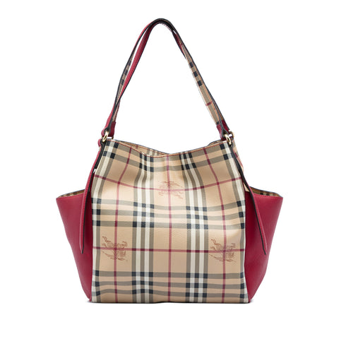 Canterbury Panels Tote Haymarket Coated Canvas and Leather Small
