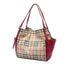Canterbury Panels Tote Haymarket Coated Canvas and Leather Small