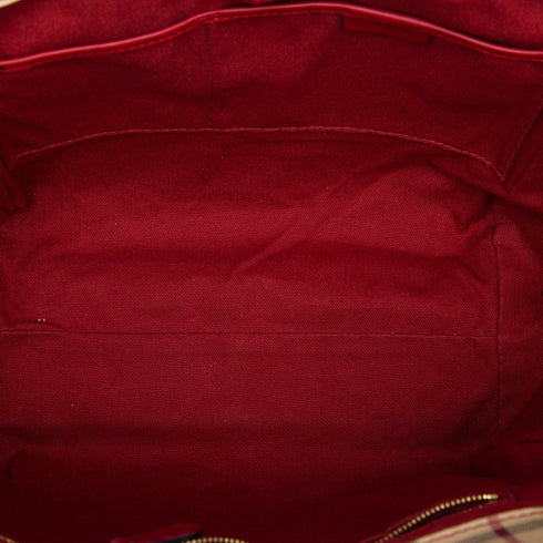 Canterbury Panels Tote Haymarket Coated Canvas and Leather Small