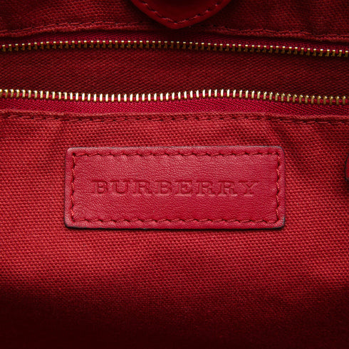 Canterbury Panels Tote Haymarket Coated Canvas and Leather Small
