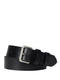 RALPH LAUREN Leather Roller-Buckle Belt Black