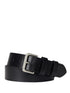 RALPH LAUREN Leather Roller-Buckle Belt Black