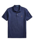 RALPH LAUREN Custom Slim Fit Soft Cotton Polo Shirt Refined Navy