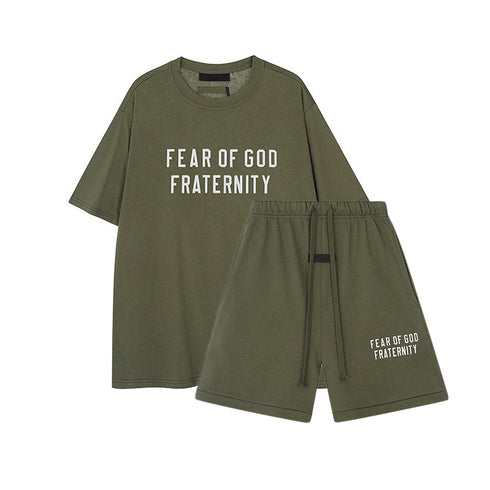 FW24 FRATERNITY T-Shirt / Shorts / Set - Turquoise