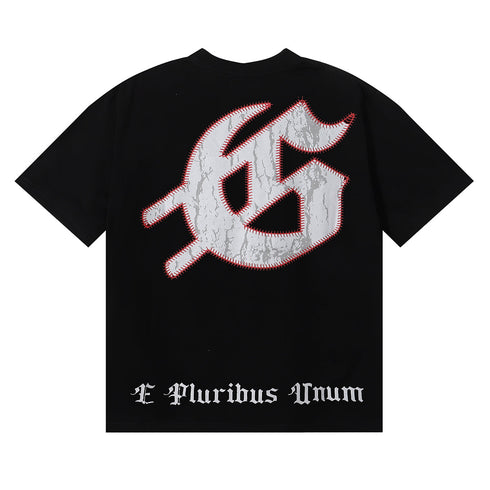 Godspeed T-shirts Skull Baseball Players Printed Cotton Casual Short Sleeves Men and Women