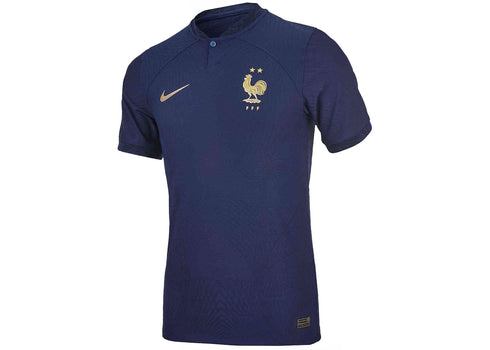 Nike France 2022/23 Match Home ADV Soccer Jersey Midnight Navy/Metallic Gold