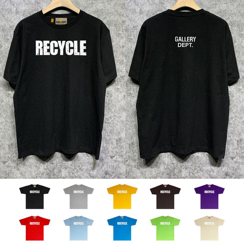 Gallery Dept T Shirt Retro Printed Loose Short-Sleeved Shirt