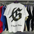 Godspeed T-shirts Skull Landscape Printing Cotton Casual Short Sleeves Men and Women