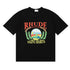 Rhude T-shirts Sunset Beach Pattern Printed Cotton Casual Short Sleeves Men and Women