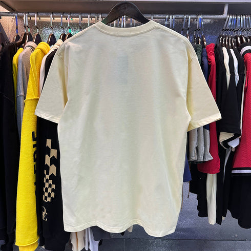 Rhude T-shirts Gustavia Hotel Printed Cotton Casual Short Sleeves Men's and Women's