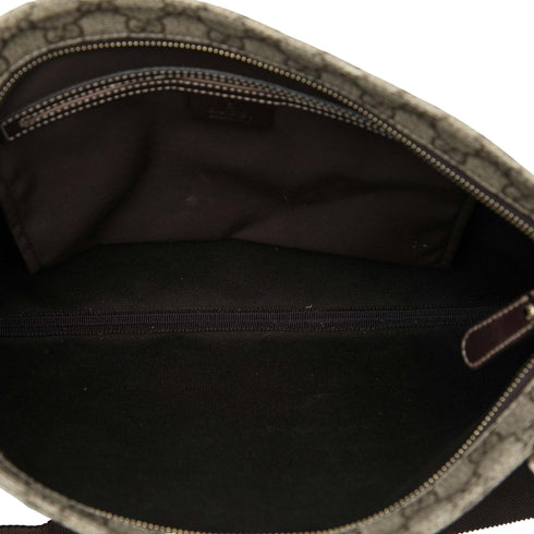 Zip Top Messenger Bag GG Coated Canvas Large