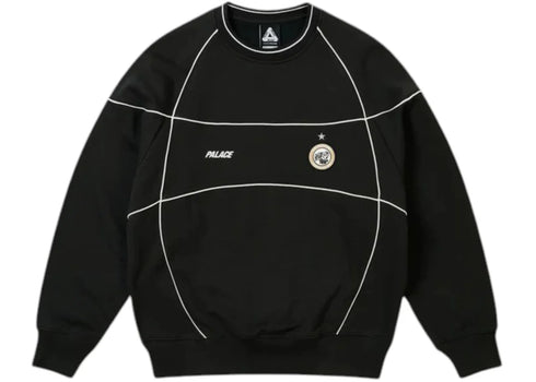 Palace Pro Team Piped Crew Black
