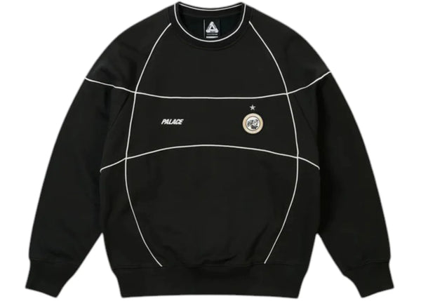 Palace Pro Team Piped Crew Black
