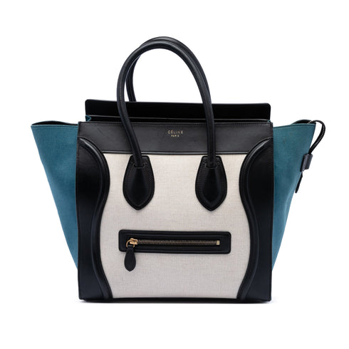 Luggage Bag Canvas and Leather Mini