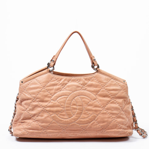 CC Sea Hit Tote Quilted Iridescent Calfskin Small