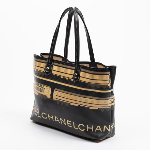 Le Train Tote Printed Coated Canvas Medium