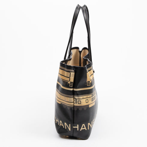 Le Train Tote Printed Coated Canvas Medium