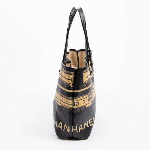 Le Train Tote Printed Coated Canvas Medium