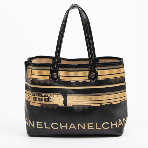 Le Train Tote Printed Coated Canvas Medium