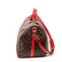 Keepall Bandouliere Bag Monogram Canvas with Coquelicot Leather Trim 50