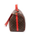 Keepall Bandouliere Bag Monogram Canvas with Coquelicot Leather Trim 50