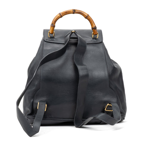 Vintage Bamboo Backpack Leather Medium