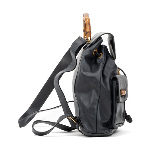Vintage Bamboo Backpack Leather Medium
