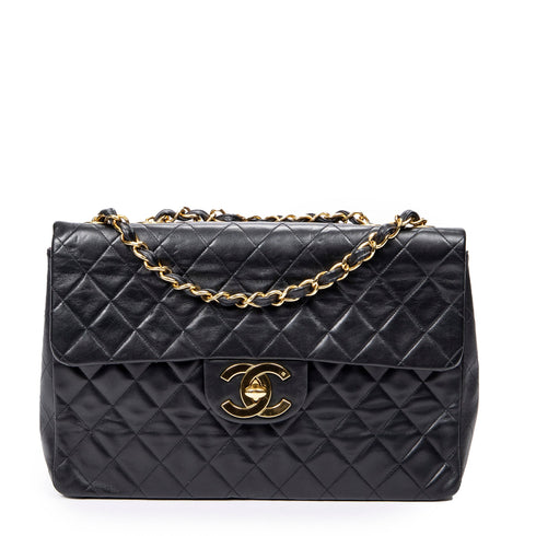 Vintage Classic Single Flap Bag Quilted Lambskin Maxi