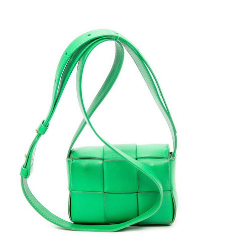 Cassette Crossbody Bag Maxi Intrecciato Leather