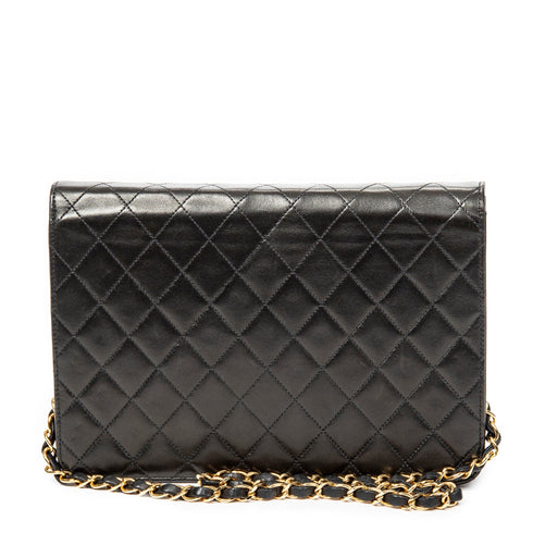 Vintage Clutch with Chain Quilted Leather Medium