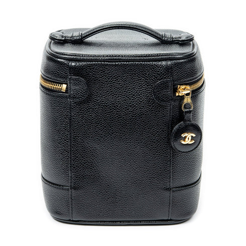 Vintage Timeless Cosmetic Case Caviar Tall