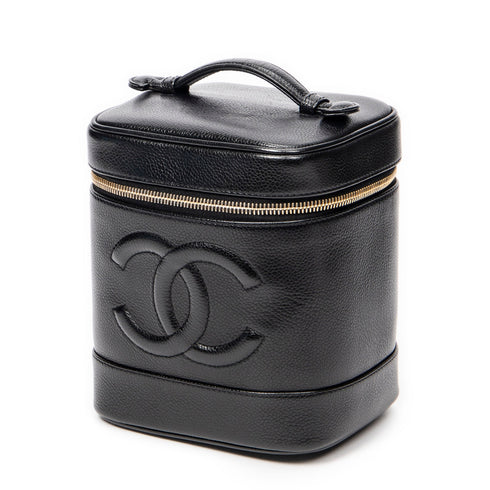 Vintage Timeless Cosmetic Case Caviar Tall