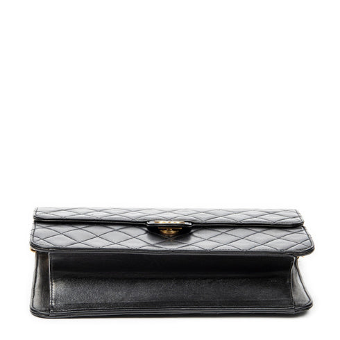 Vintage Clutch with Chain Quilted Leather Medium