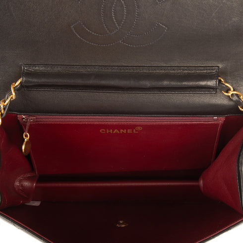Vintage Clutch with Chain Quilted Leather Medium
